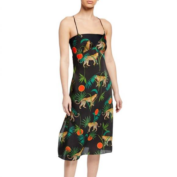 NEW MILLY cross back bias dress cover up in multi - Picture 1 of 2